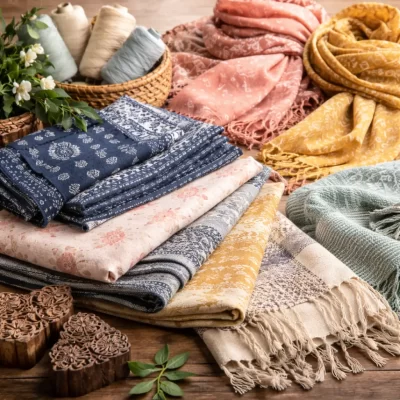 インドの繊維・生地（ストール・スカーフ）